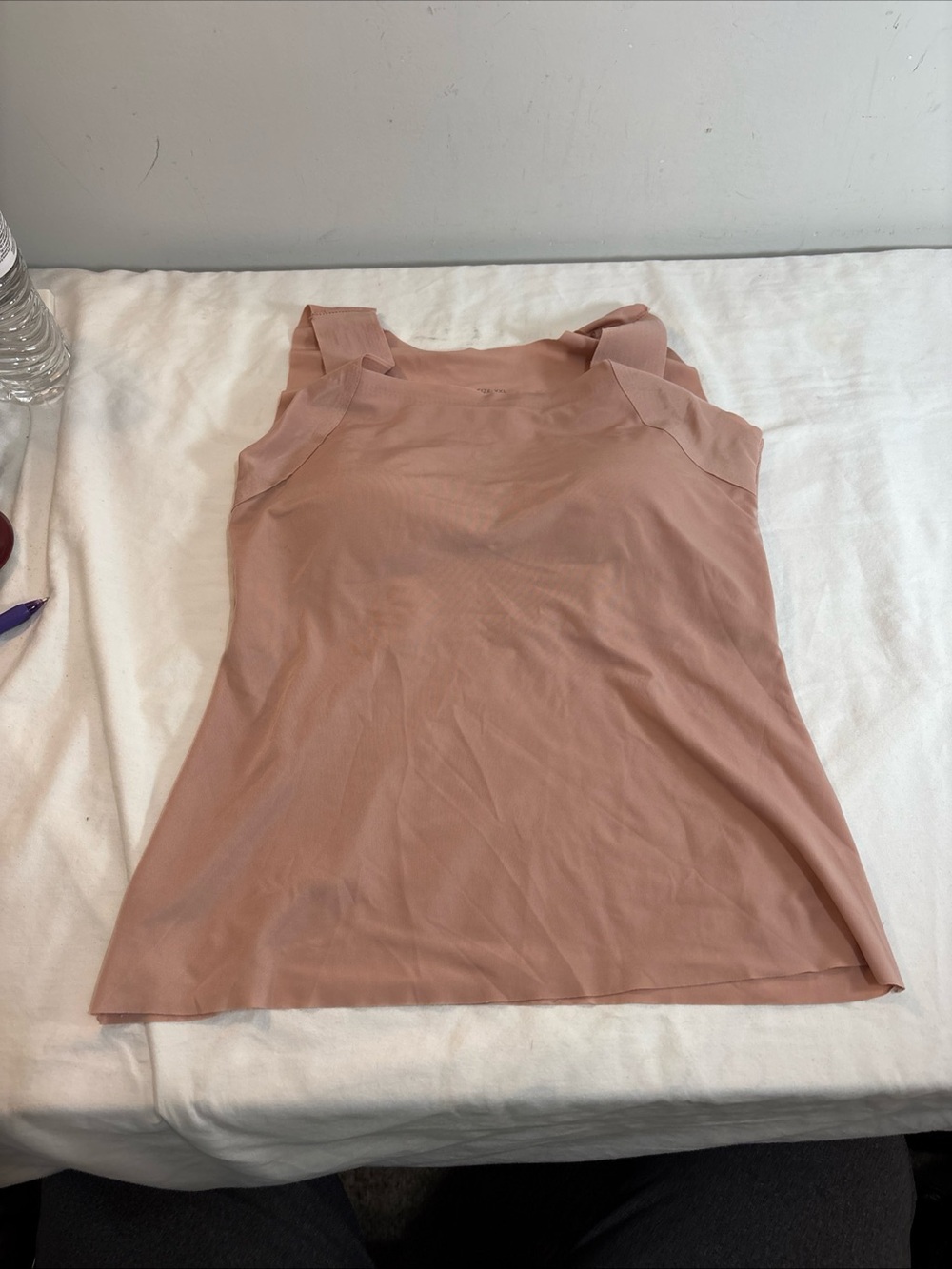 Women’s Sleeveless Tank Top in Dusty Rose with built in bra. 1284